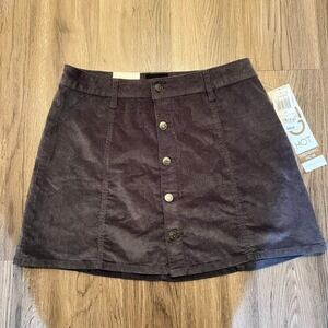 Celebrity Pink Gray‎ Iron Gate Corduroy Skirt XL Y2K 90s NWT Grunge Mini